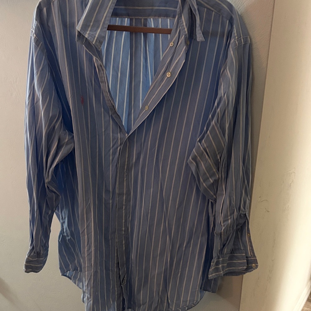 Ralph Lauren Blue Striped Men's Shirt